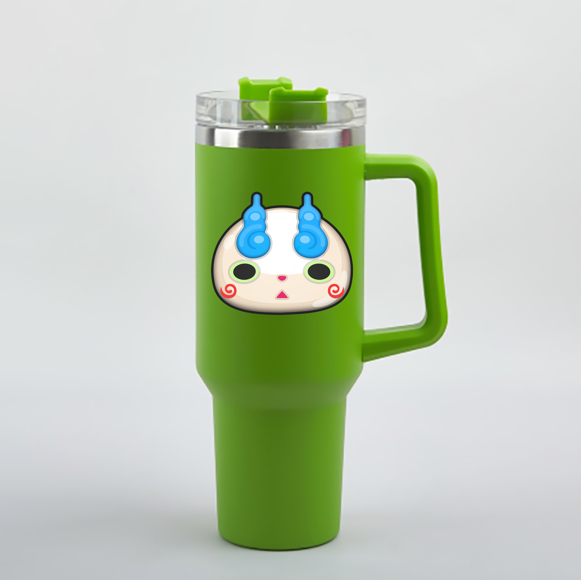 （画像用） 妖怪ウォッチ Yo-kai Watch 1200mL車用タンブラー - クリスタルステッカー（プラスチックストロー付き）